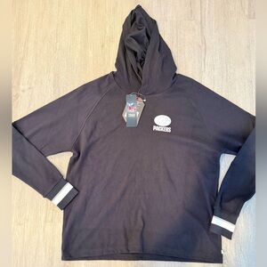 Greenbay Packers black and white hoody women's large